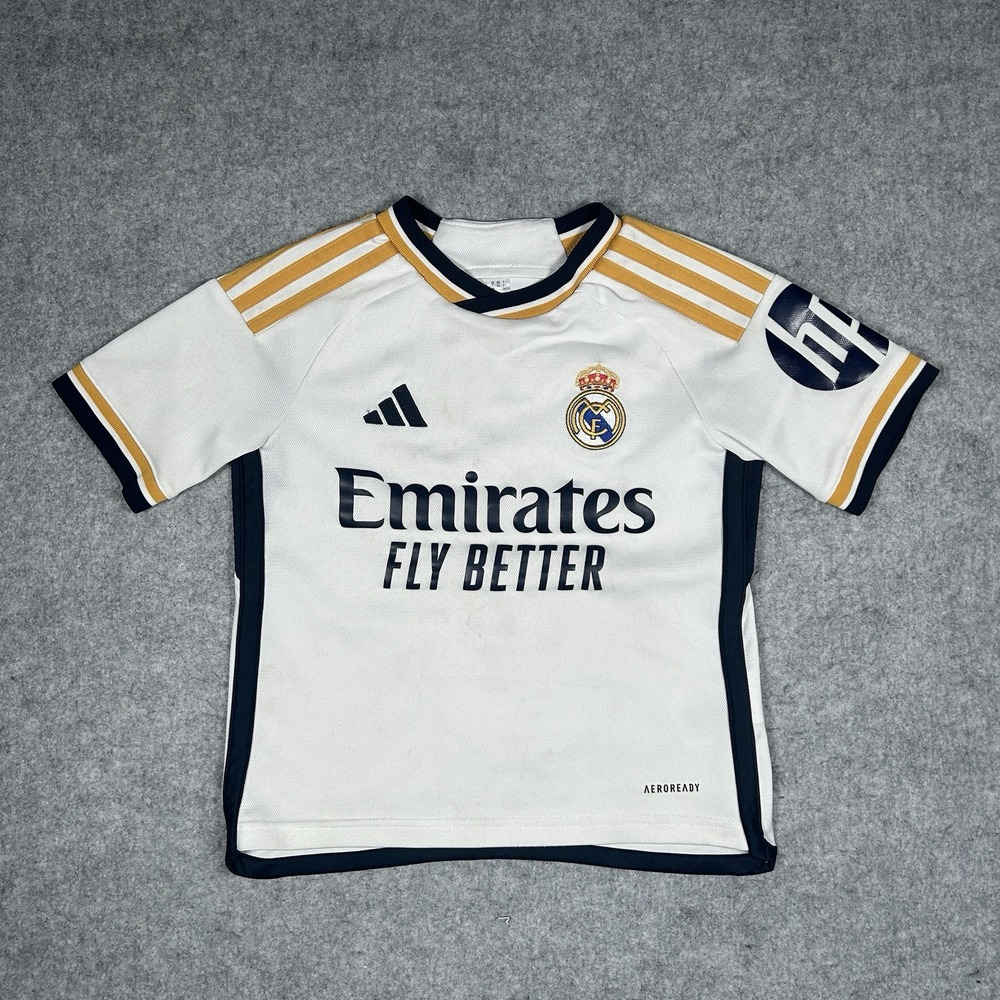 Jude Bellingham‎ #5 Real Madrid adidas Home Jersey Size 7-8Y White Aeroready